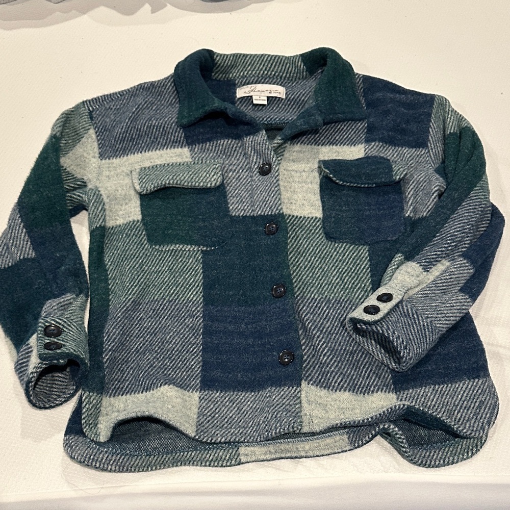 Green Plaid Women’s Shacket -